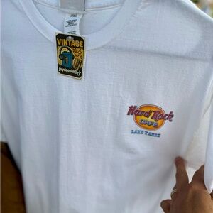 Hard Rock Cafe White Tee with Vibrant Logo